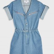 IMAGE-1---Blue-Denim-Zip-Detail-Playsuit,-Miss-Selfridge