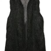 IMAGE 2 - Black Faux Fur Gilet