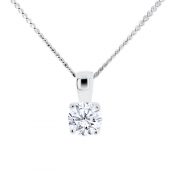 IMAGE 2 - IMAGE 2 - 18ct White Gold & Diamond Solitaire Pendant, £2,950.00